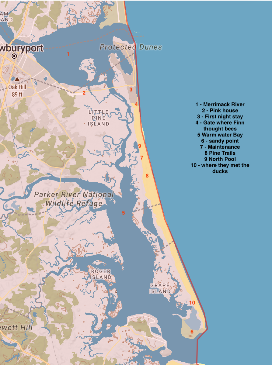 Map of Plum Island and Parker River National Wildlife Refuge